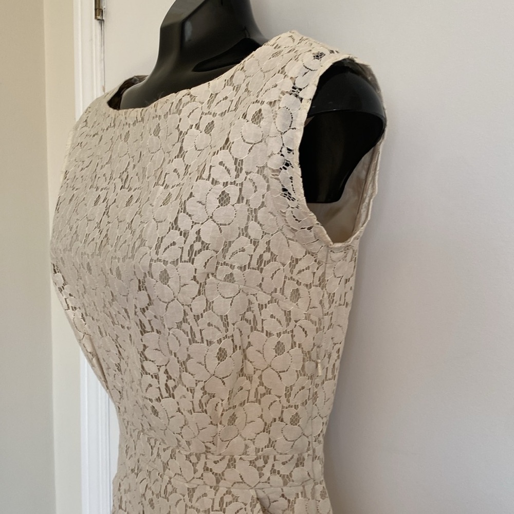 ROSEMUNDE copenhagen, Elegant Cream Lace Sheath fitted Dress Size 38 size 8 - Picture 3 of 15